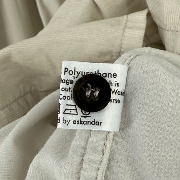 Eskandar Corduroy Tunic Dress Size 1 Medium Pleated Art To Wear Lagenlook - Picture 8 of 12